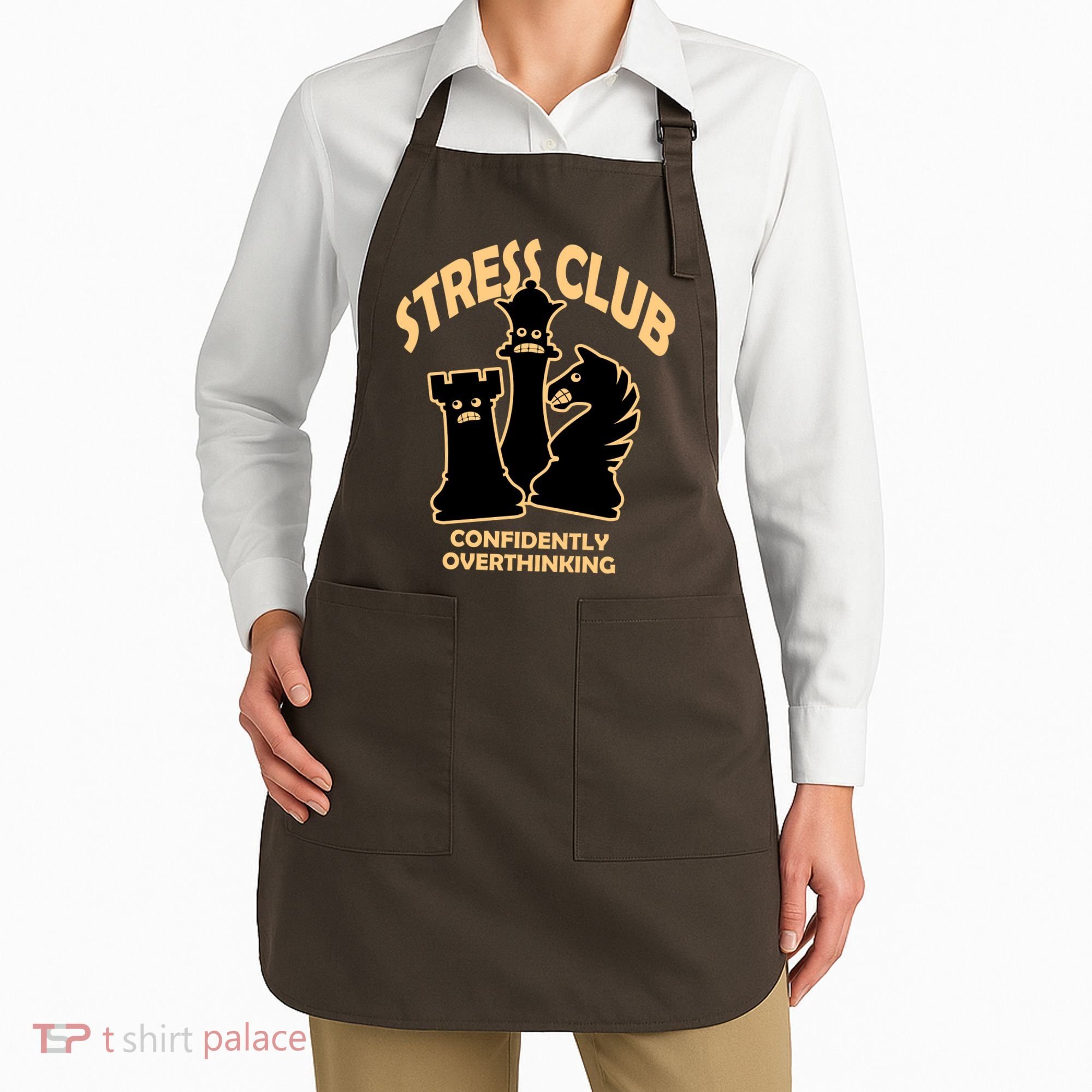 Stress Club Confidently Overthinking Apron