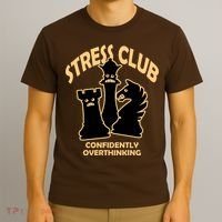 Stress Club Confidently Overthinking T-Shirt thumb 3
