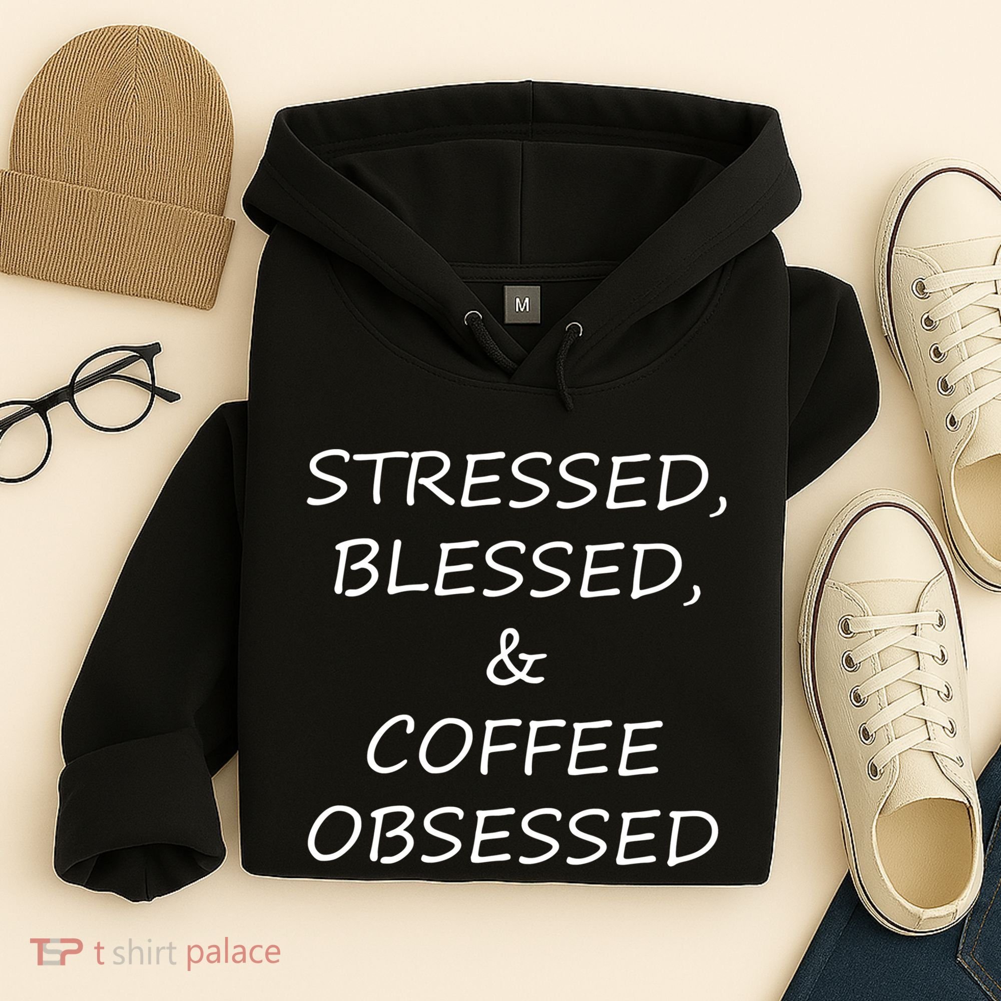 Stressed Bless Coffee Obsessed Hoodie