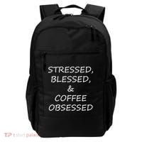 Stressed Bless Coffee Obsessed Backpack thumb 0