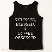 Stressed Bless Coffee Obsessed Tank Top thumb 2