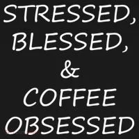 Stressed Bless Coffee Obsessed Kids Long Sleeve Shirt thumb 2