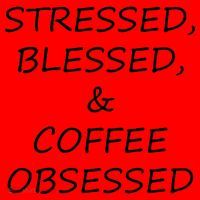 Stressed Bless Coffee Obsessed Santa Hat thumb 1
