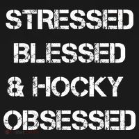 Stressed Blessed Hockey Obsessed Pajama Set thumb 2