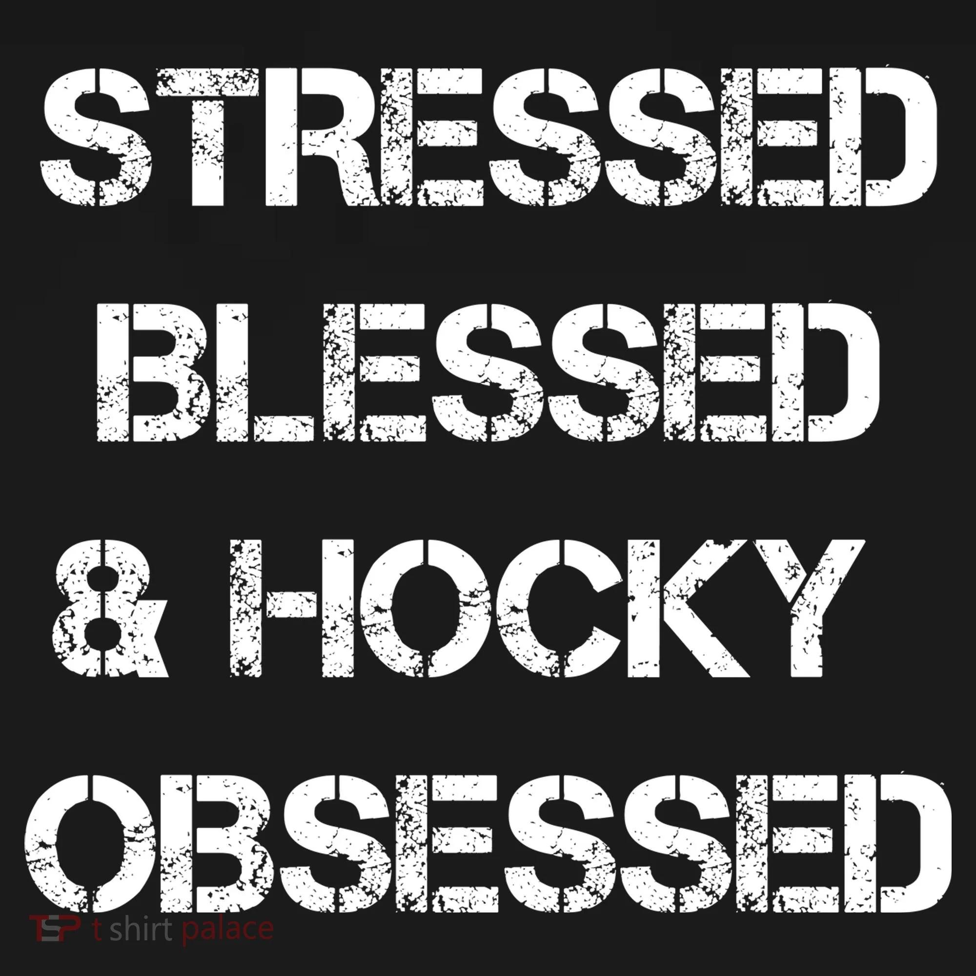 Stressed Blessed Hockey Obsessed Kids Sweatshirt