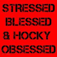 Stressed Blessed Hockey Obsessed Santa Hat thumb 1