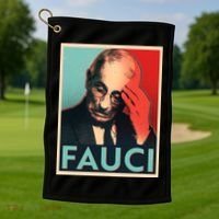 Stressed Dr Fauci Election Golf Towel thumb 1