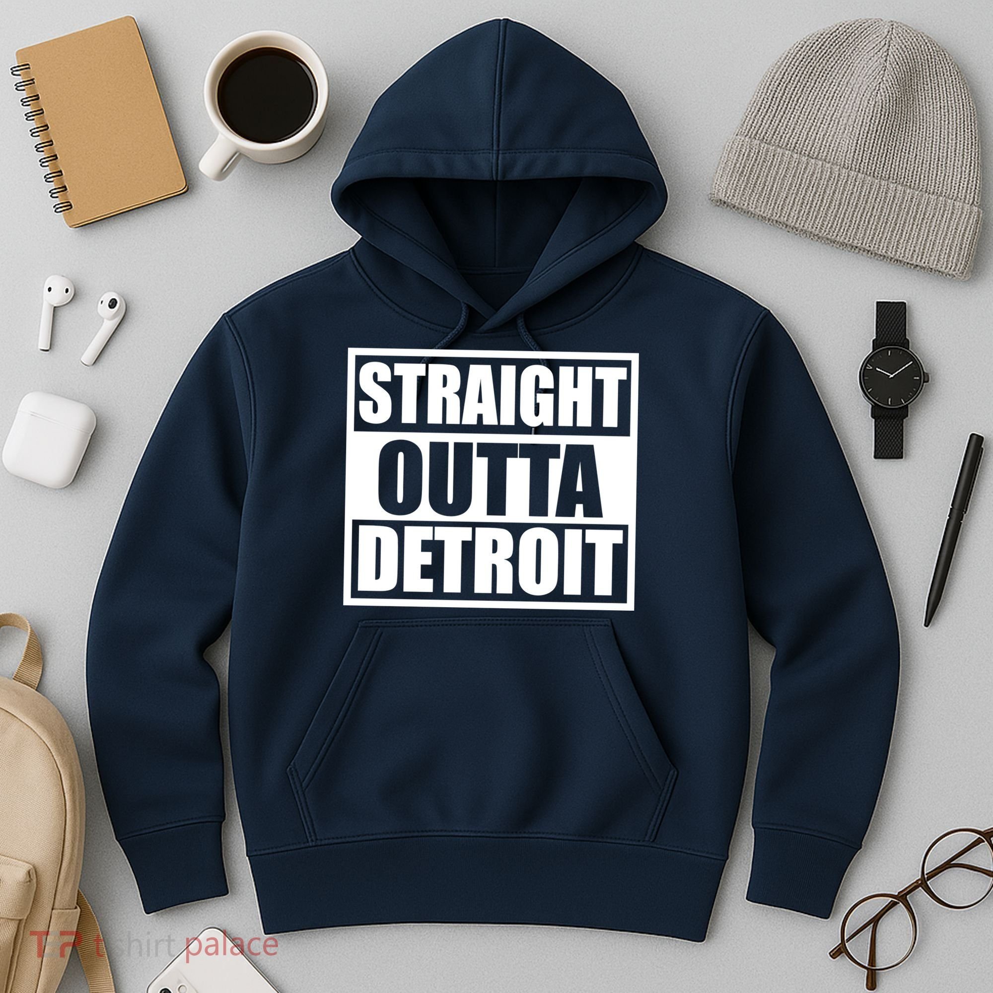 Striaght Outta Detroit Michigan Hoodie