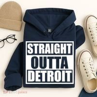 Striaght Outta Detroit Michigan Hoodie thumb 4
