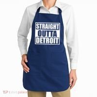 Striaght Outta Detroit Michigan Apron thumb 2