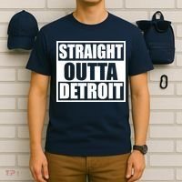 Striaght Outta Detroit Michigan T-Shirt thumb 6