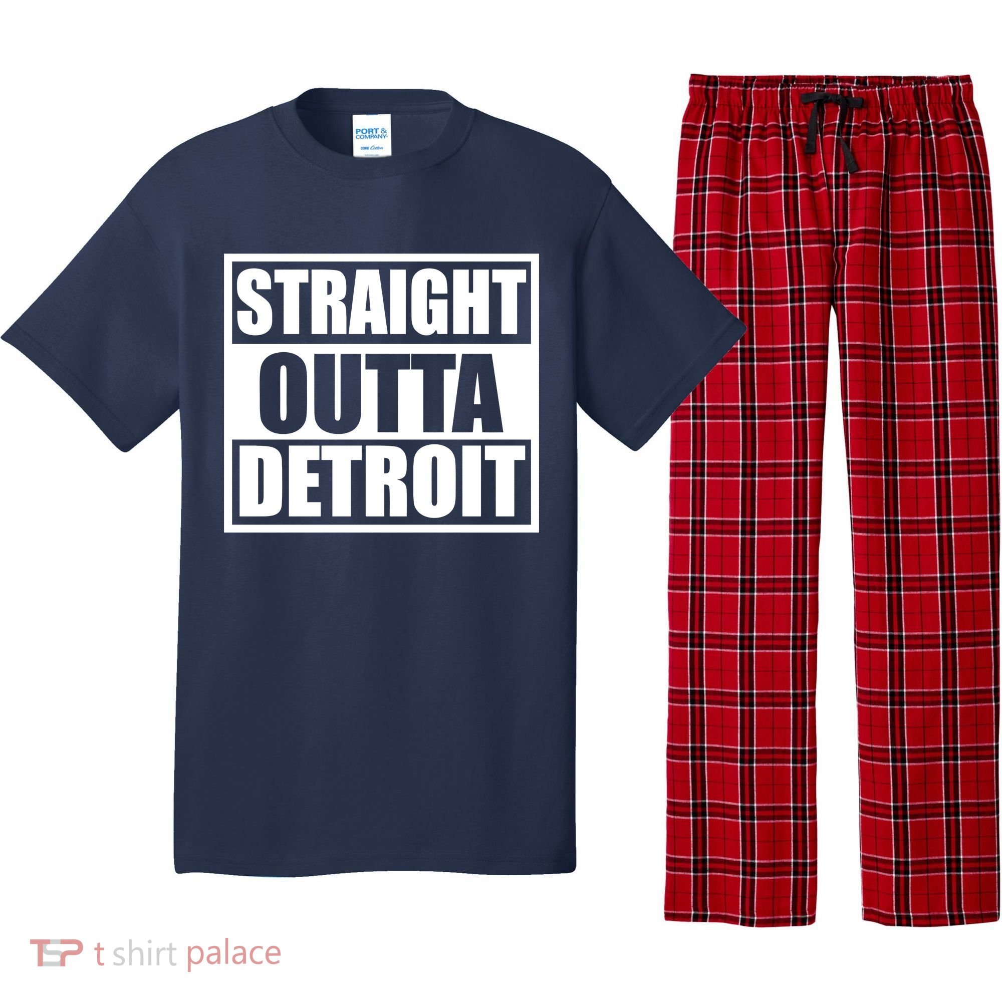 Striaght Outta Detroit Michigan Pajama Set