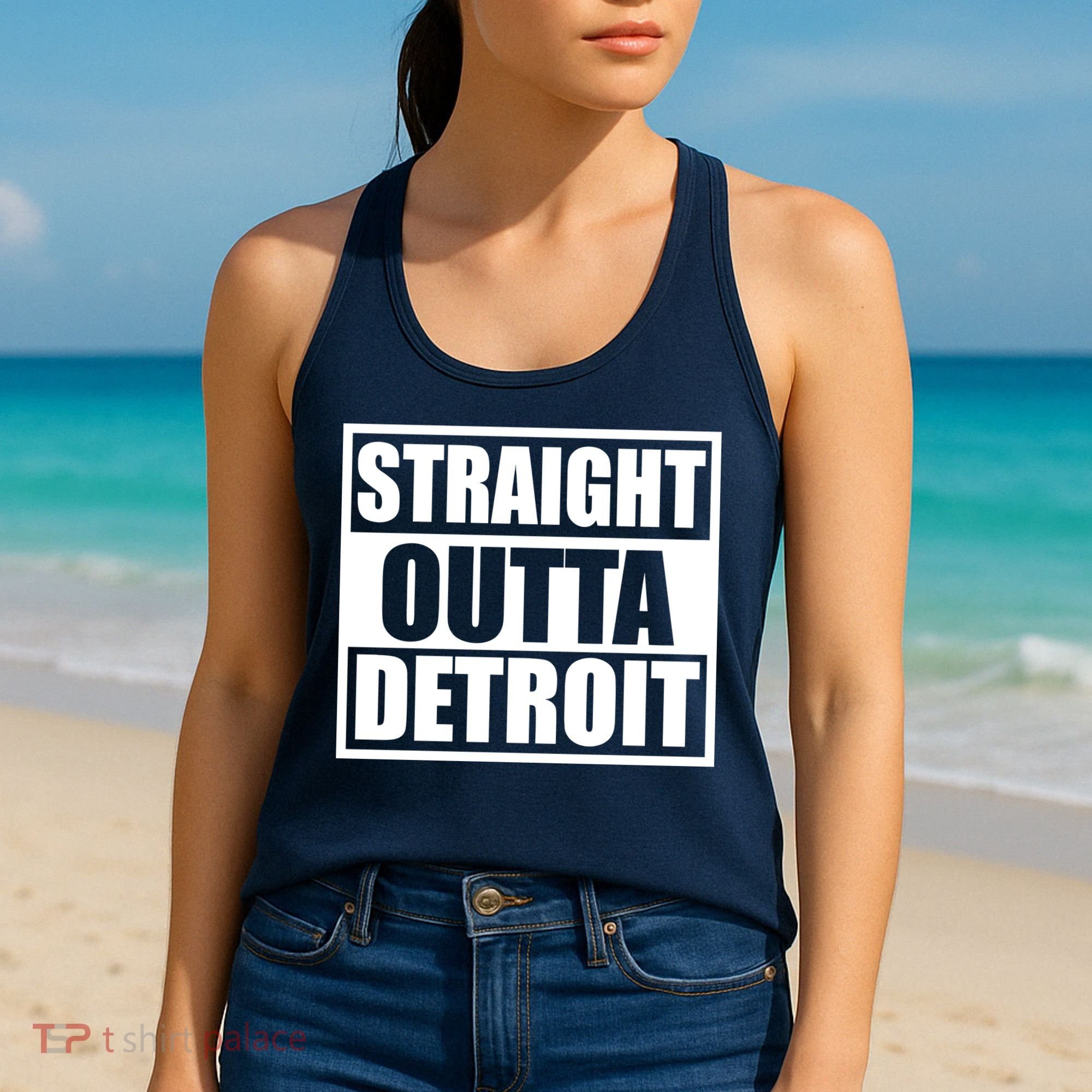 Striaght Outta Detroit Michigan Women's Tank Top