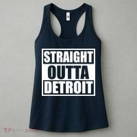 Striaght Outta Detroit Michigan Women's Tank Top thumb 3