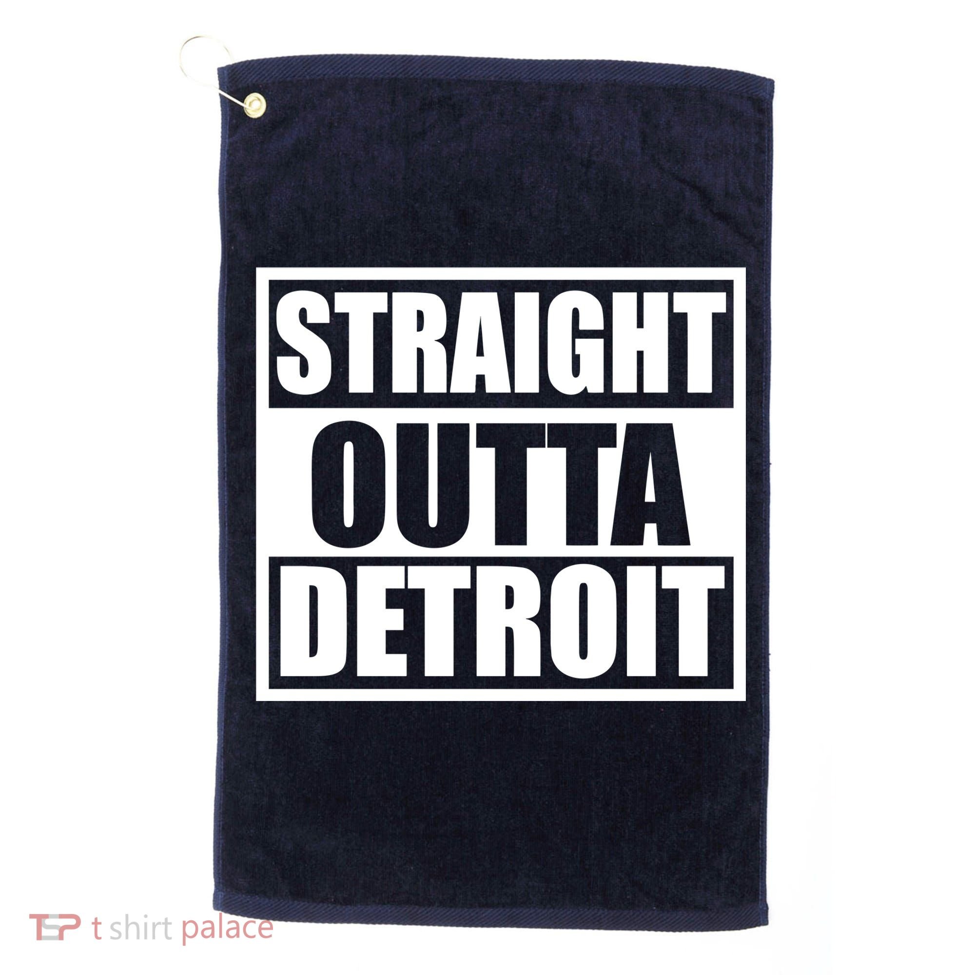 Striaght Outta Detroit Michigan Golf Towel