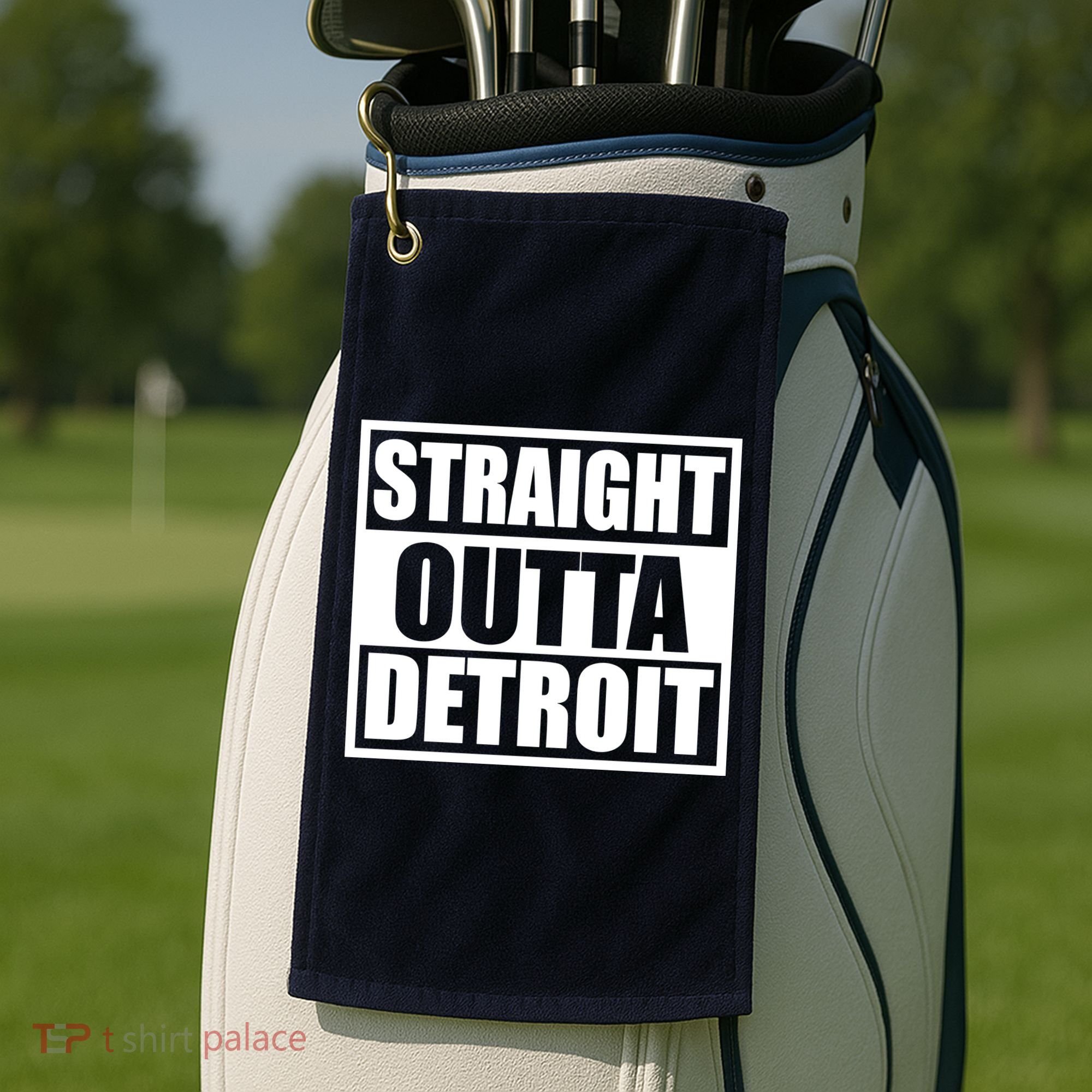 Striaght Outta Detroit Michigan Golf Towel