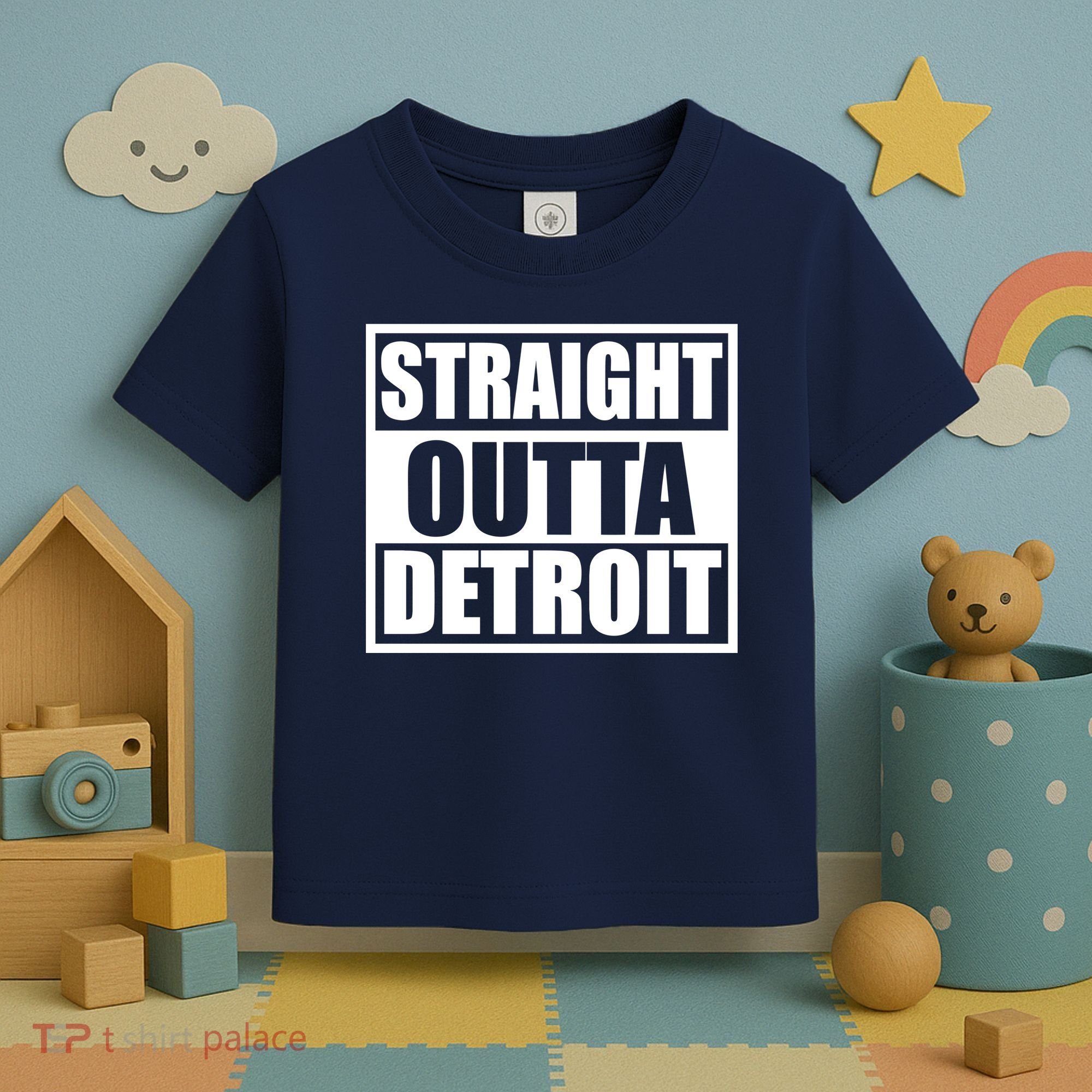 Striaght Outta Detroit Michigan Toddler T-Shirt