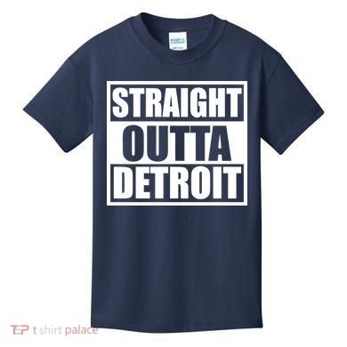 Striaght Outta Detroit Michigan Kids T-Shirt