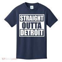 Striaght Outta Detroit Michigan Kids T-Shirt thumb 0