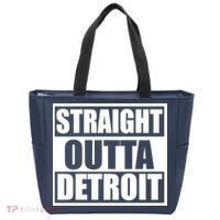 Striaght Outta Detroit Michigan Tote Bag thumb 0