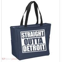 Striaght Outta Detroit Michigan Tote Bag thumb 2