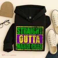 Striaght Outta Mardi Gras New Orleans Party Hoodie thumb 4