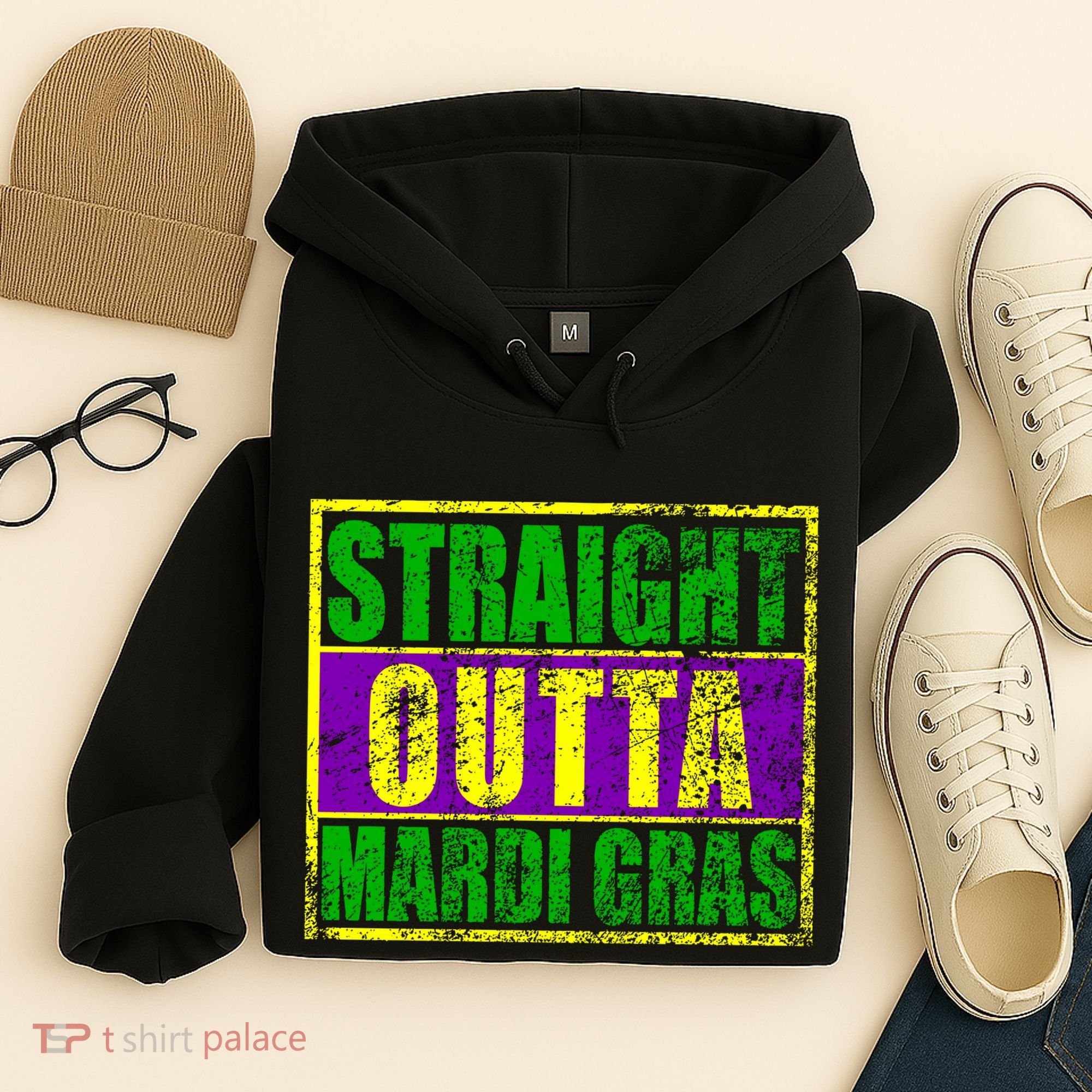 Striaght Outta Mardi Gras New Orleans Party Hoodie