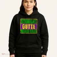Striaght Outta Mardi Gras New Orleans Party Hoodie thumb 5