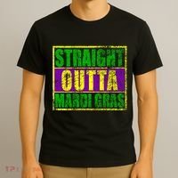 Striaght Outta Mardi Gras New Orleans Party T-Shirt thumb 3