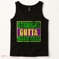 Striaght Outta Mardi Gras New Orleans Party Tank Top thumb 2
