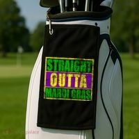 Striaght Outta Mardi Gras New Orleans Party Golf Towel thumb 2