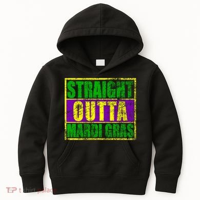Striaght Outta Mardi Gras New Orleans Party Kids Hoodie