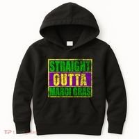 Striaght Outta Mardi Gras New Orleans Party Kids Hoodie thumb 0