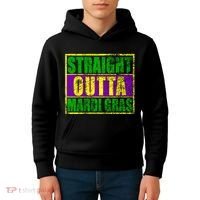 Striaght Outta Mardi Gras New Orleans Party Kids Hoodie thumb 4