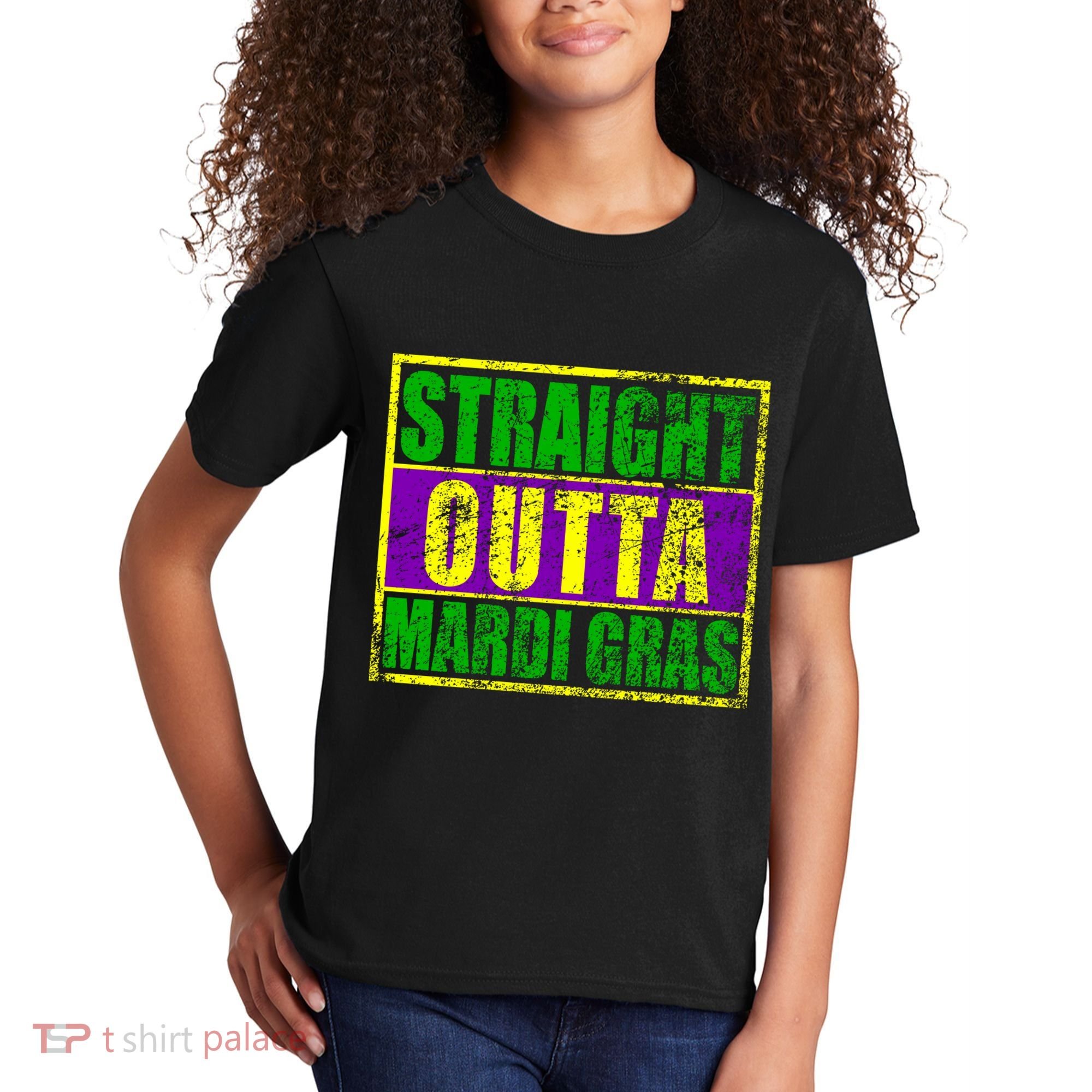 Striaght Outta Mardi Gras New Orleans Party Kids T-Shirt