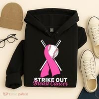Strike Out Breast Cancer Hoodie thumb 4