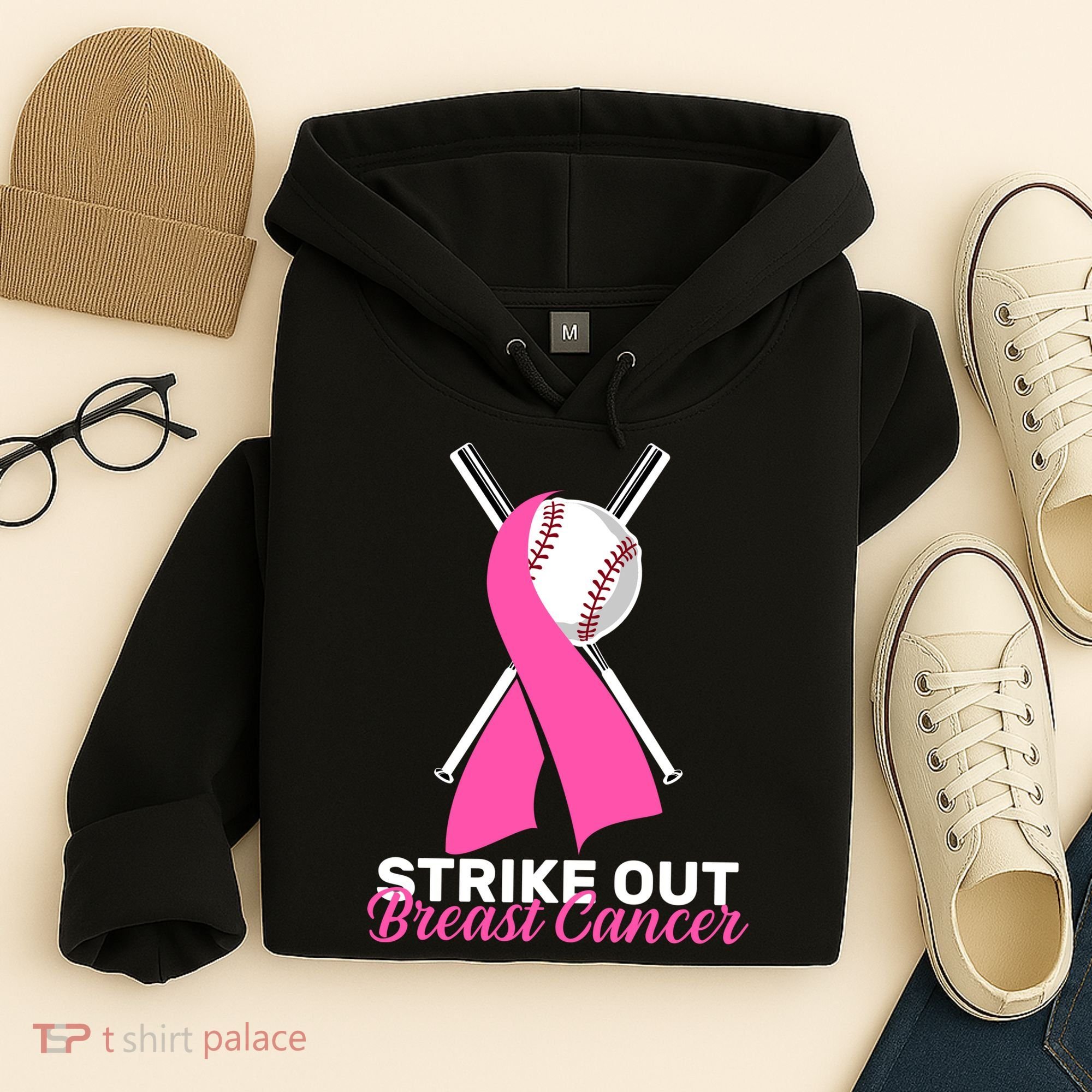 Strike Out Breast Cancer Hoodie