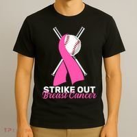 Strike Out Breast Cancer T-Shirt thumb 3