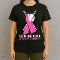 Strike Out Breast Cancer T-Shirt thumb 4