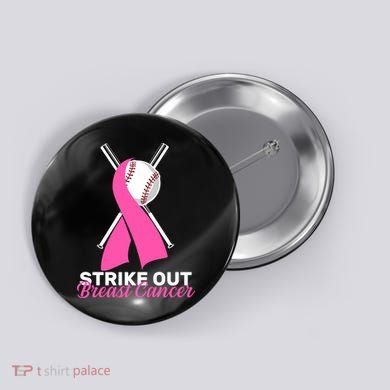 Strike Out Breast Cancer Button