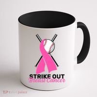Strike Out Breast Cancer Coffee Mug thumb 1