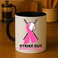 Strike Out Breast Cancer Coffee Mug thumb 4