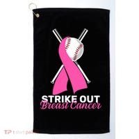 Strike Out Breast Cancer Golf Towel thumb 0