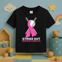 Strike Out Breast Cancer Toddler T-Shirt thumb 3