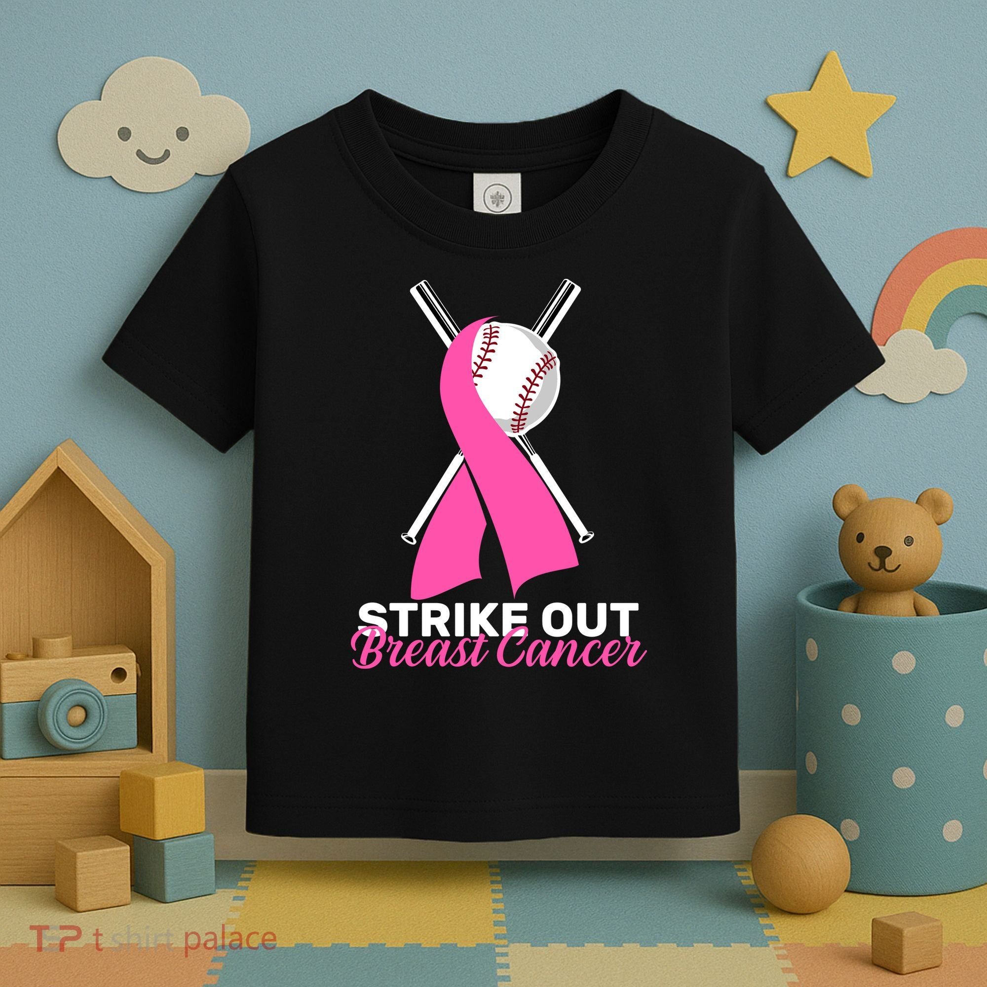 Strike Out Breast Cancer Toddler T-Shirt
