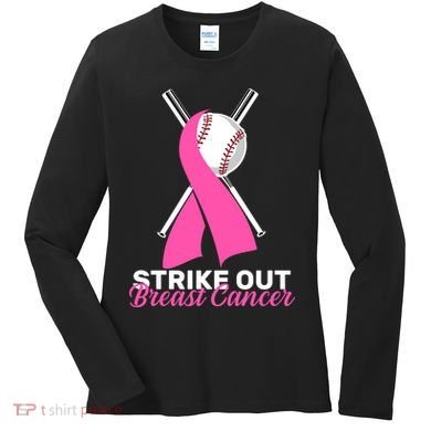 Strike Out Breast Cancer Women's Long Sleeve Shirt
