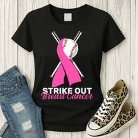 Strike Out Breast Cancer Women's T-Shirt thumb 3