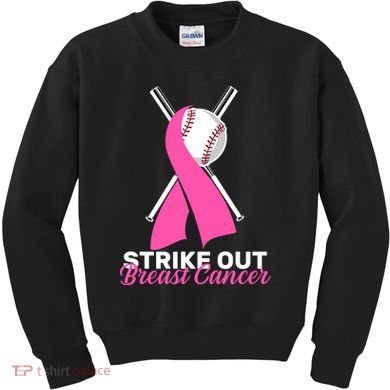 Strike Out Breast Cancer Kids Sweatshirt