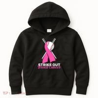 Strike Out Breast Cancer Kids Hoodie thumb 0