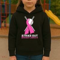 Strike Out Breast Cancer Kids Hoodie thumb 3